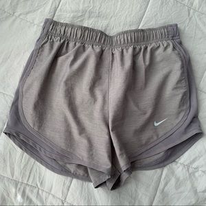 grey nike tempo running shorts